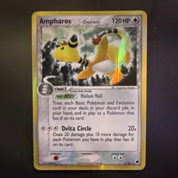 Pokemon Ampharos Delta Species Holo Rare EX Dragon Frontiers 1/101 - Image 1