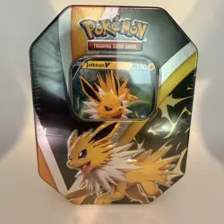 Pokemon TCG - Eevee Evolutions Tin - Jolteon V - New & Sealed - Image 1