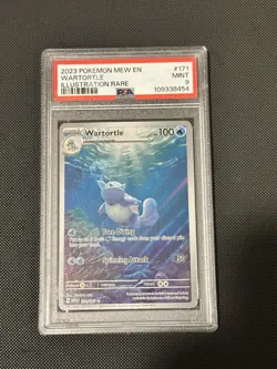 Pokemon TCG Wartortle 171/165 Scarlet & Violet 151 Illustration Rare PSA MINT 9 - Image 1
