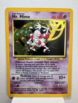 Pokemon TCG Mr. Mime No Jungle Symbol Error 6/64 Holo Unlimited Holo Rare - Image 1