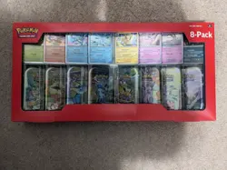 Pokemon TCG: Prismatic Evolutions Costco Mini Tins 8 Pack - New & Sealed - Image 1