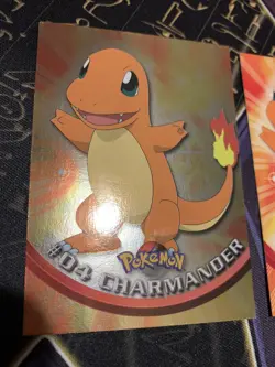 Charmander Holo Foil 1999 Pokemon - Topps Series 1 TV Animation Edition - LP Set - Image 4