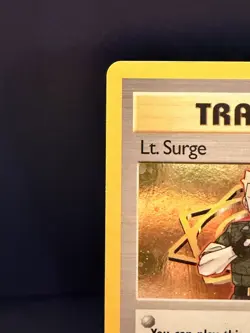 Pokemon Gym Heroes Unlimited Lt. Surge Trainer 17/132 Holo Rare - Image 2