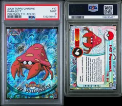 Topps Chrome Tekno Pokemon Parasect #47 Tekno Chrome 2000 PSA 9 POP 5 - Image 3