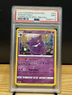 Pokemon 2020 SWSH Promo Gengar Holo #SWSH052 Champion's Path PSA 9 - Image 1