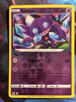 Sableye 070/196 Pokemon TCG Reverse Holo Rare - SW&SH : Lost Origin - Image 1