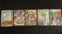 Pokemon TCG 5 Card Lot Tarountula Lucario EX Zygarde EX Wally Brigette - Image 1