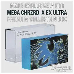 4X Acrylic Display Case for Pokemon Mega Charizard EX UPC BOX - Image 3
