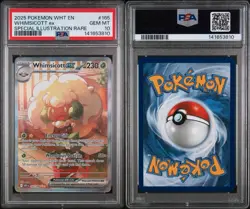 2025 POKEMON WHT EN-WHITE FLARE SPECIAL ILLUSTRATION RARE WHIMSICOTT EX PSA 10 - Image 3