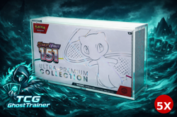 5X Acrylic Display Case for Pokemon 151 Ultra Premium Collection Box UPC - Image 1