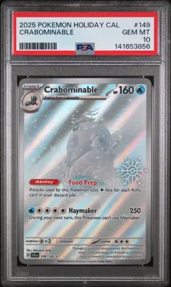 2025 POKEMON HOLIDAY CALENDAR #149 CRABOMINABLE PSA 10 - Image 1