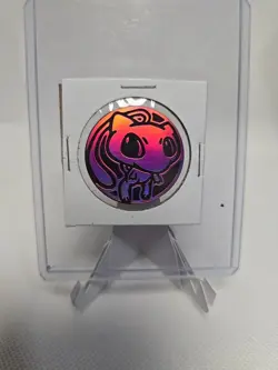 MEW 2021 POKEMON COIN PINK RAINBOW HOLOFOIL REGULAR SIZE - Image 1