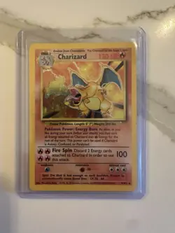 Pokemon TCG WOTC 1999 Base Set Charizard 4/102 Holo Rare Unlimited - Image 1