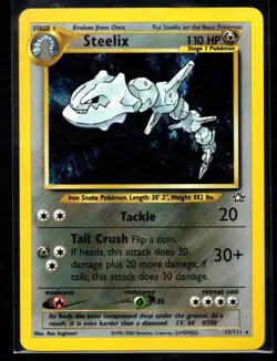 Steelix 15/111 Neo Genesis Set Holo Rare Pokemon - LP - Image 1