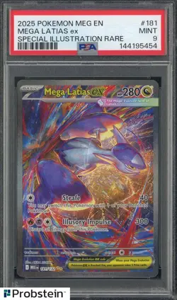 2025 Pokemon MEG EN Special Illustration Rare #181 Mega Latias ex PSA 9 - Image 1