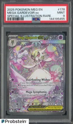 2025 Pokemon MEG EN Special Illustration Rare #178 Mega Gardevoir ex PSA 9 - Image 1