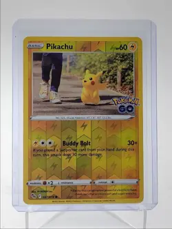 PIKACHU 2022 POKEMON SWSH POKEMON GO REVERSE HOLO 027/078 Q5542 - Image 1