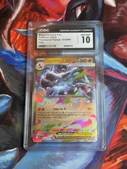 Mega Charizard X ex 013/094 Me02: Phantasmal Flames Holo CGC 10 Gem Mint Pokemon - Image 3