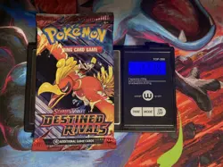 Pokemon Destined Rivals HEAVY 22.38gU!!!!! Sleeved Booster Pack - Image 1