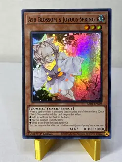 Yugioh! Ash Blossom & Joyous Spring Super Rare RA01-EN008 1st Ed NM - Image 1