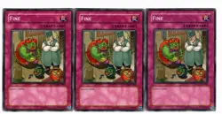 Yugioh- 3X Fine - Common - Unlimited - PTDN-EN080 - Light Play - Image 1