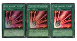 Yugioh- 3X Fairy Meteor Crush - Super Rare - Unlimited - PSV-063 - Near Mint - Image 1
