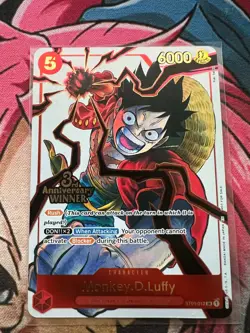 Monkey.D.Luffy - ST01-012 (3rd Anniversary Winner) ST01-012 One Piece Promotion - Image 1