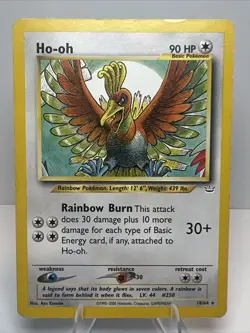 CREASE Ho-oh 18/64 Regular/Non-Holo Neo Revelation AUTHENTIC Pokemon Card - Image 1