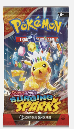 Pokemon Surging Sparks Booster Pack - 10 Cards / Pack - Random Art - SEALED - Image 1