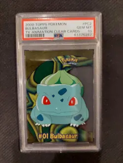 PSA 10 Bulbasaur Clear Card 200 Topps Pokemon - Image 1