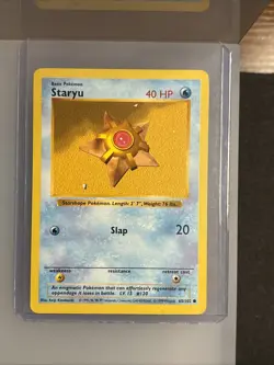 Pokemon TCG Staryu Base Set, Shadowless Common Card 65/102 - Image 1