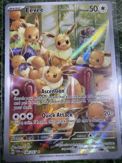 Pokemon Eevee 188/167 TWM Holo English Basic Card 2024 Standard - Image 3