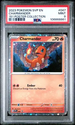 Charmander - 047 (Cosmos Holo) 047 Sv: Scarlet & Violet Promo Cards Holo PSA 9 - Image 1