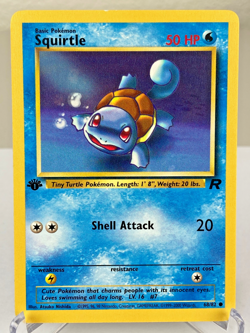 Squirtle 68/82 Team Rocket Set WOTC Pokemon Card 1st Edition - Near Mint - Image 1