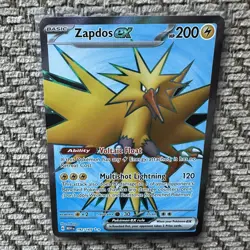 Pokemon TCG Zapdos ex 192/165 2023 Scarlet & Violet 151 Ultra Rare Card - NM - Image 4