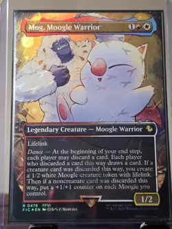 MTG Magic the Gathering Final Fantasy Surge Foil MOG, Moogle Warrior - Image 1