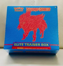 Pokemon TCG Sword & Shield Elite Trainer Box (Blue/Zamazenta) - New/Sealed - Image 1