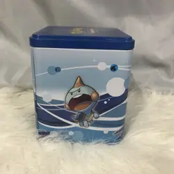Pokemon TCG Water Stacking Tin EMPTY emansemporium Blue EUC 79 - Image 2
