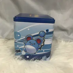 Pokemon TCG Water Stacking Tin EMPTY emansemporium Blue EUC 79 - Image 4