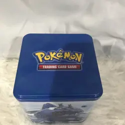 Pokemon TCG Water Stacking Tin EMPTY emansemporium Blue EUC 79 - Image 5