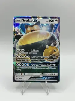 2016 Pokemon Snorlax GX SM05 Black Star Promo Full Holo LP - Image 1