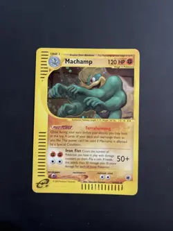 Pokemon TCG Machamp Holo Rare Card 16/165 Expedition Base Set - Image 1