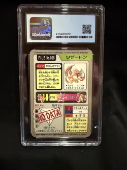 1997 Pokemon Bandai Carddass Prism Holo Charizard 06 CGC 6.5 Japanese - Image 2