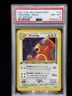 Ursaring Holo #15 1st Edition Neo Discovery 2001 Pokemon PSA 8 🐻 - Image 1