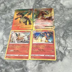 Pokemon Charizard Card Lot 4x Holo Pokemon GO Nintendo TCG English - Image 1