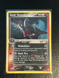 Pokemon TCG Dark Houndoom Reverse Holo Card 5/109 HP - Image 1