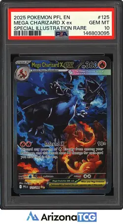 Pokemon 2025 Mega Charizard X ex 125/094 SIR Phantasmal Flames GEM MINT PSA 10 - Image 1