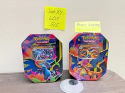 2 Pokemon TCG Mega Charizard X /Y Ex Tin Bundle Sealed New #5/5 - Image 1