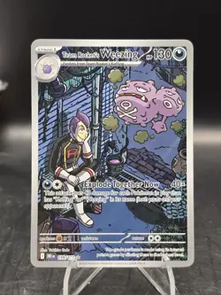 Pokemon TCG Team Rocket's Weezing 199/182 Destined Rivals Illustration Rare NM - Image 1