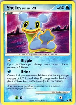 Shellos East Sea 79/111 Rising Rivals Pokemon LP Normal - Image 1